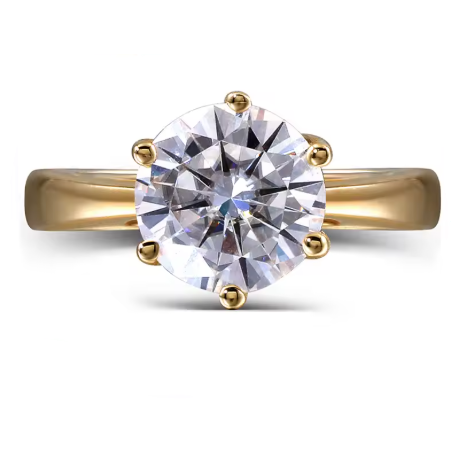 💍 Anillo de Compromiso de Plata Bañada en Oro con Zirconia