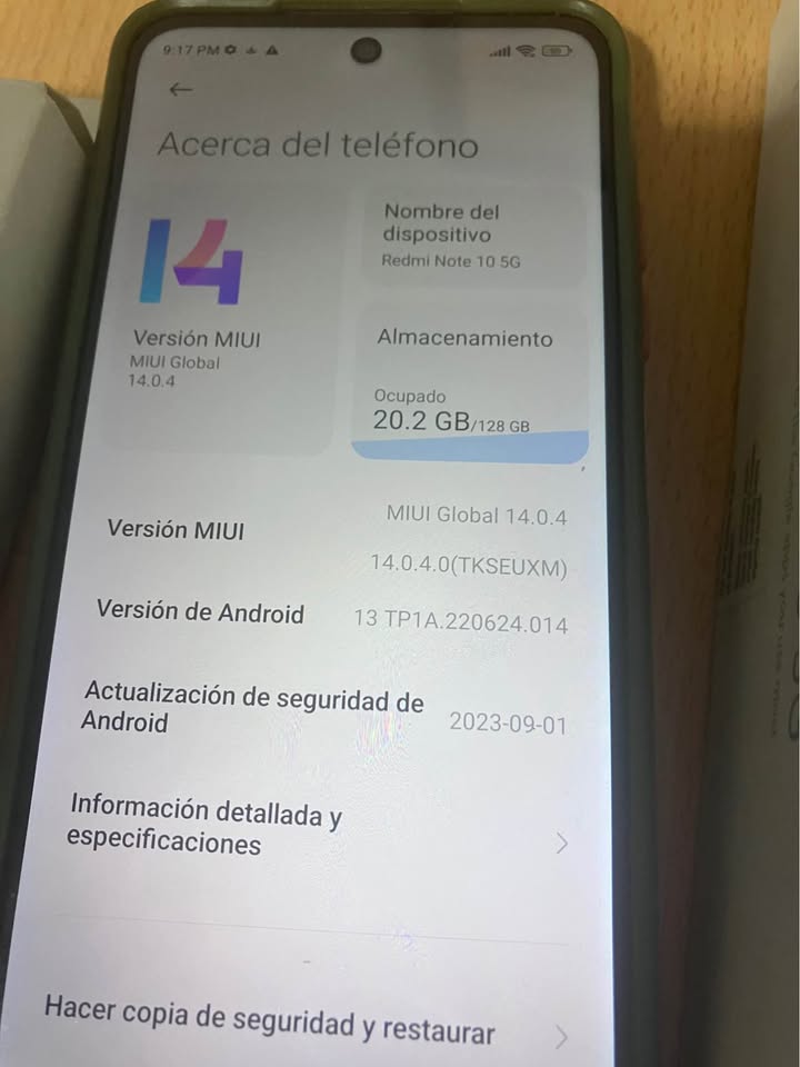 📱 Xiaomi Redmi Note 10 5G – Usado, Único Dueño – 399 Soles