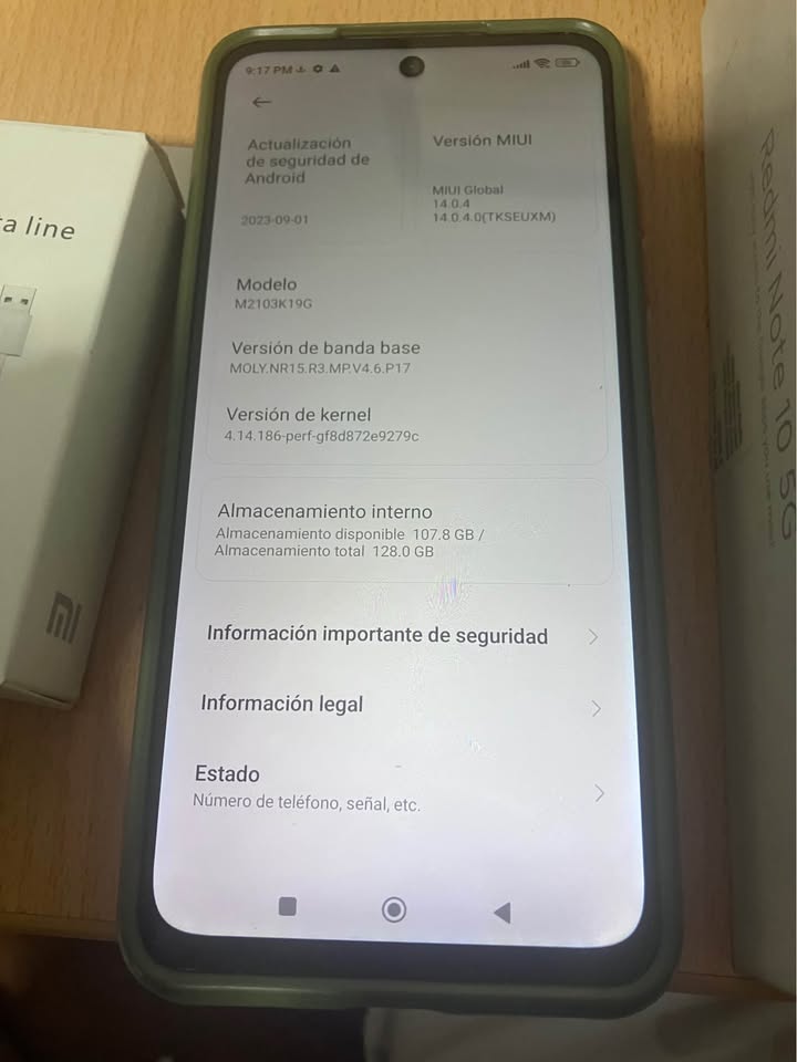 📱 Xiaomi Redmi Note 10 5G – Usado, Único Dueño – 399 Soles